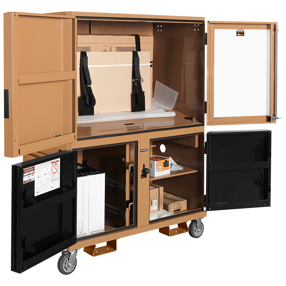Knaack 118-02 DataVault bare mobile digital plan station, front open