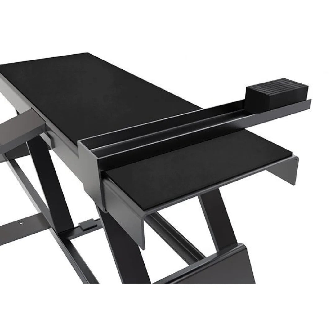 BendPak LR-4A arm kit mounted on low-rise lift ramp