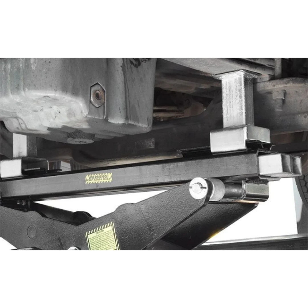 BendPak RBJ15000 rolling bridge jack lifting a vehicle frame