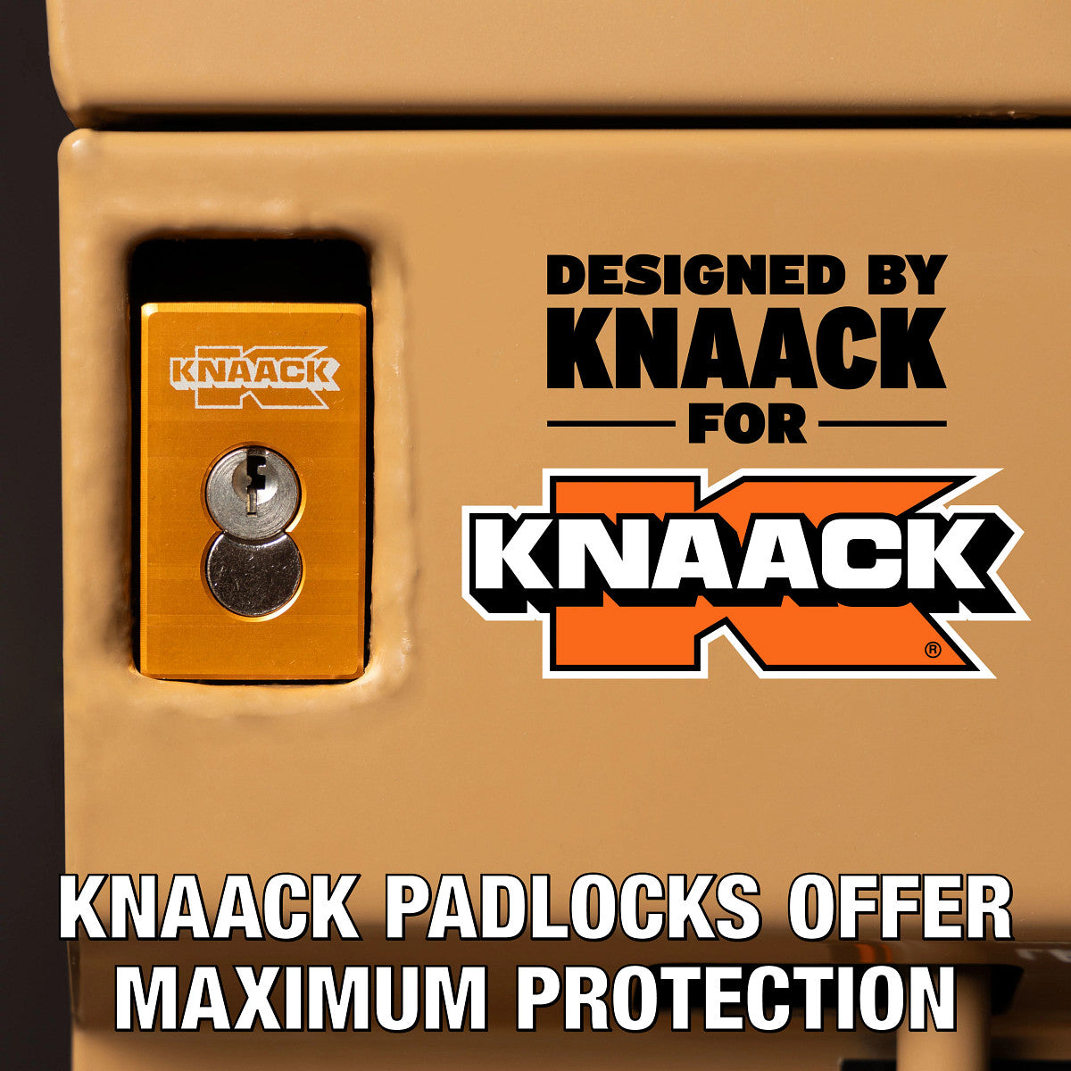 KNAACK Padlock lock box detail for 100-KL rolling cabinet
