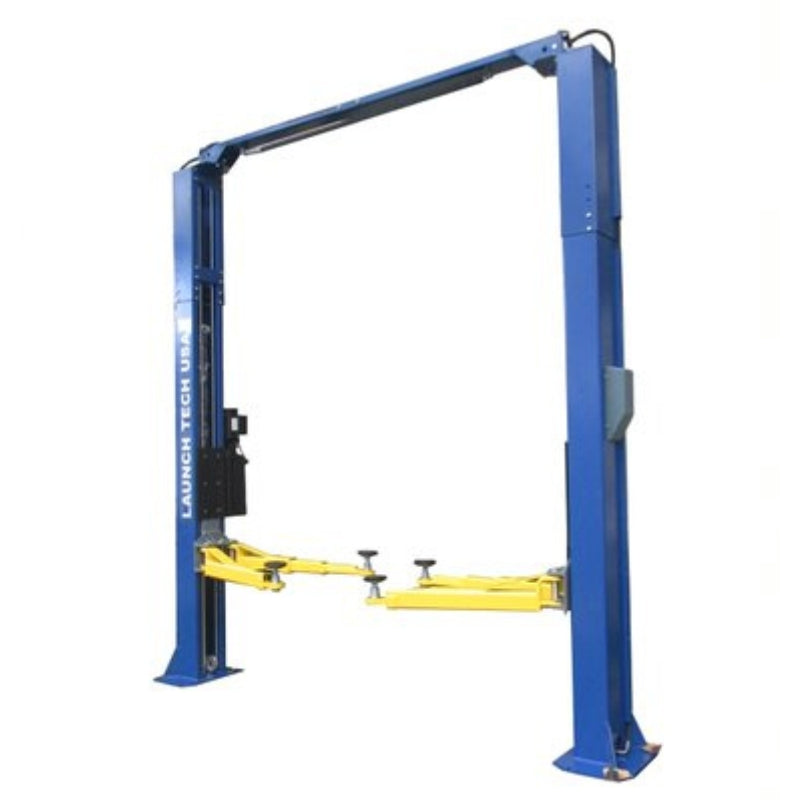 Launch Tech USA TLT210-XT two post clear floor lift, blue