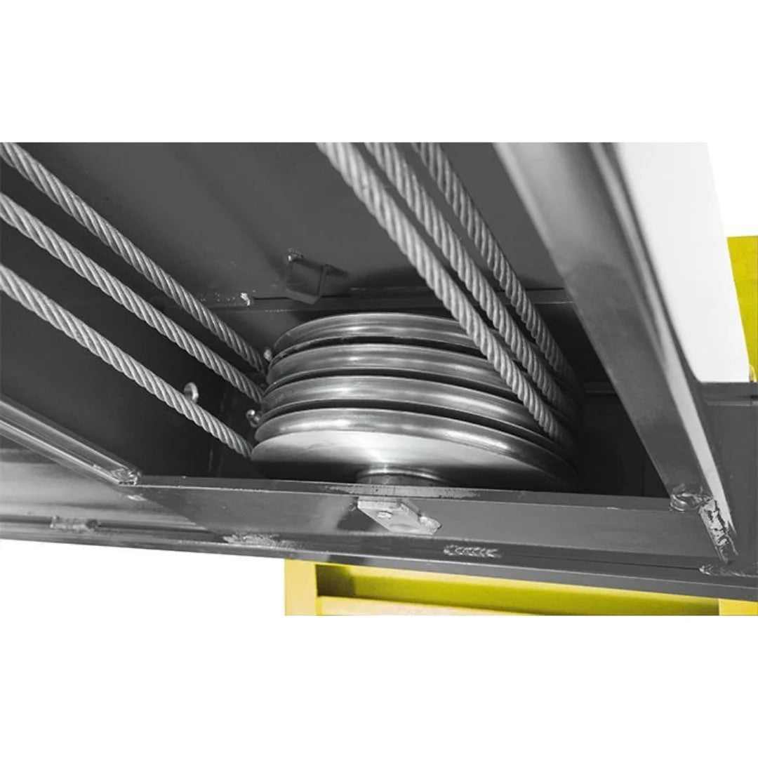 BendPak HDS-14 four-post lift, cable sheave detail