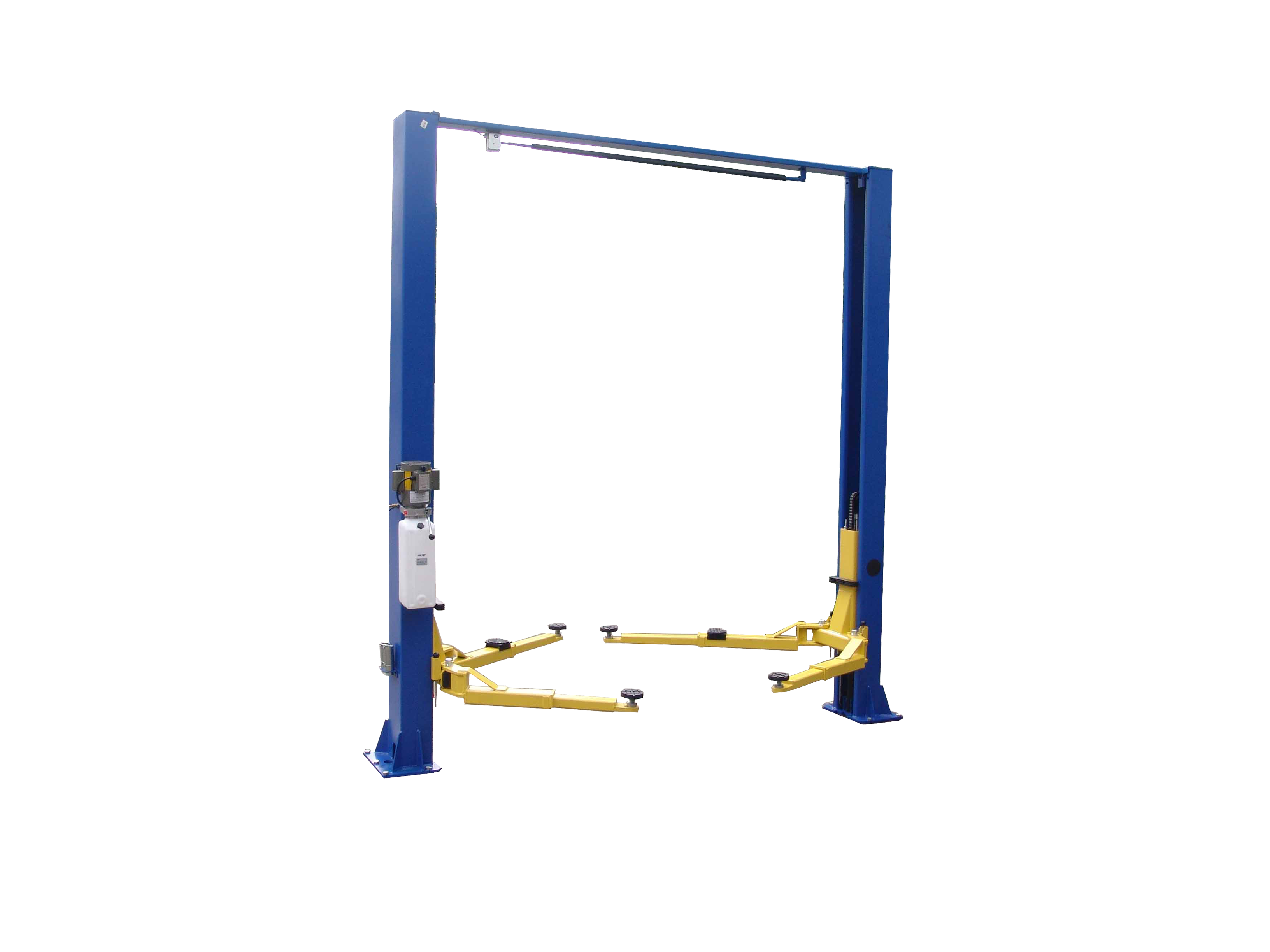 Tuxedo TP9KACX two-post clear floor lift 9,000 lb asymmetric