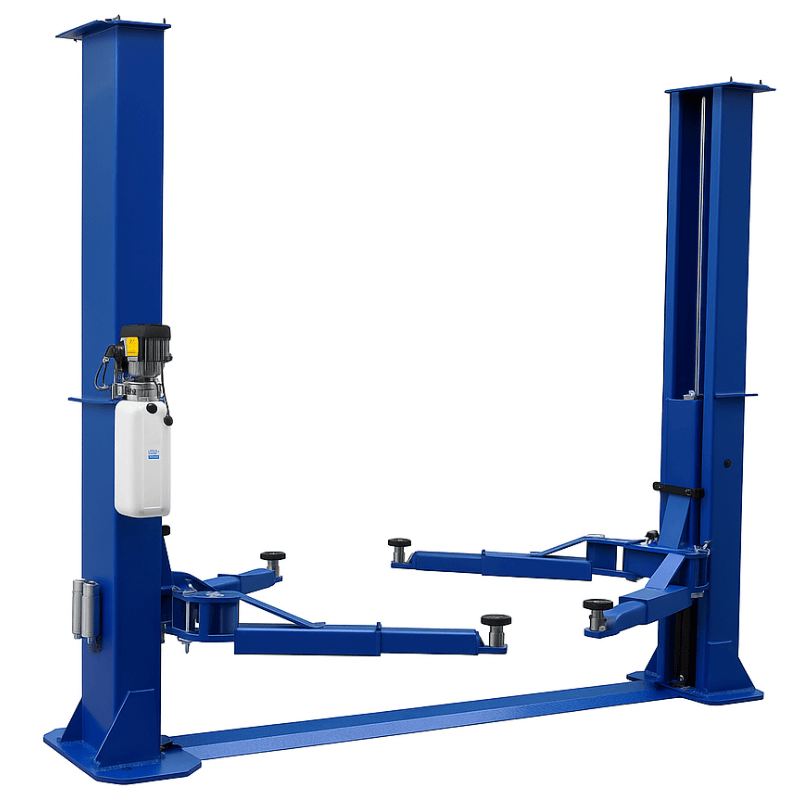 Tuxedo TP12KFX two post floor plate lift, front view
