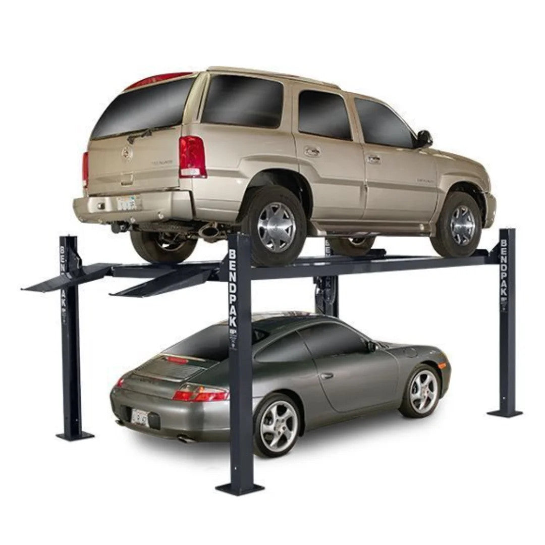 BendPak HD-7W four-post lift, SUV and sports car storage capacity