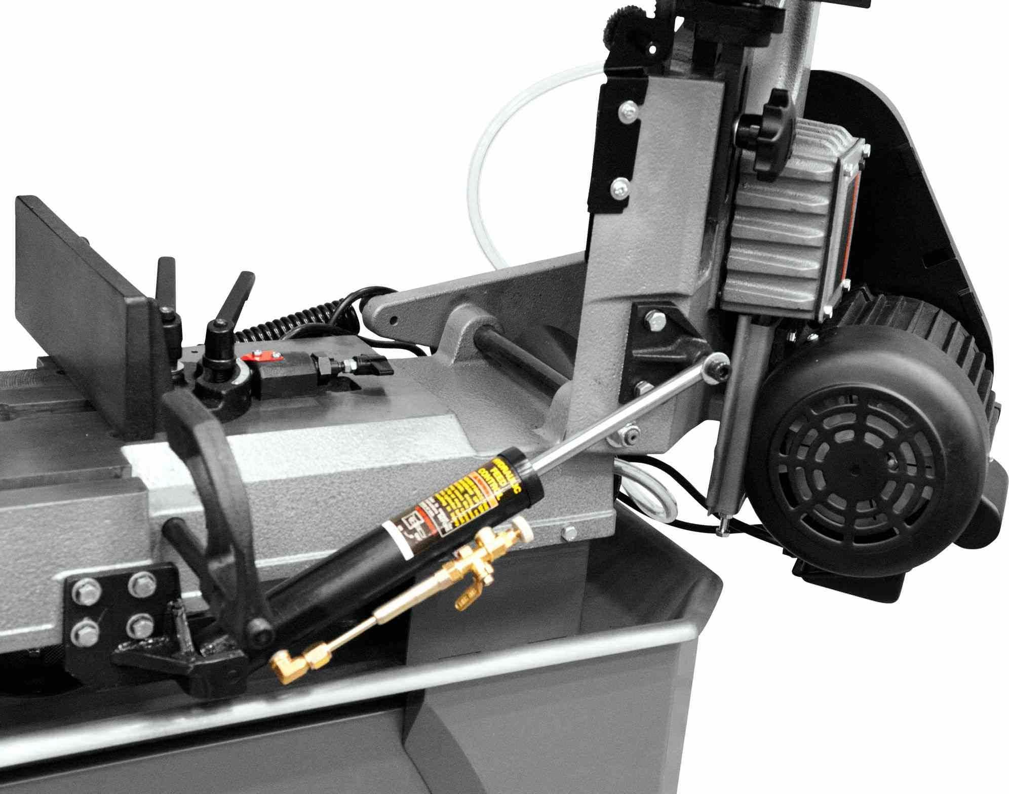 JET HVBS-712 bandsaw, motor and pivot head detail