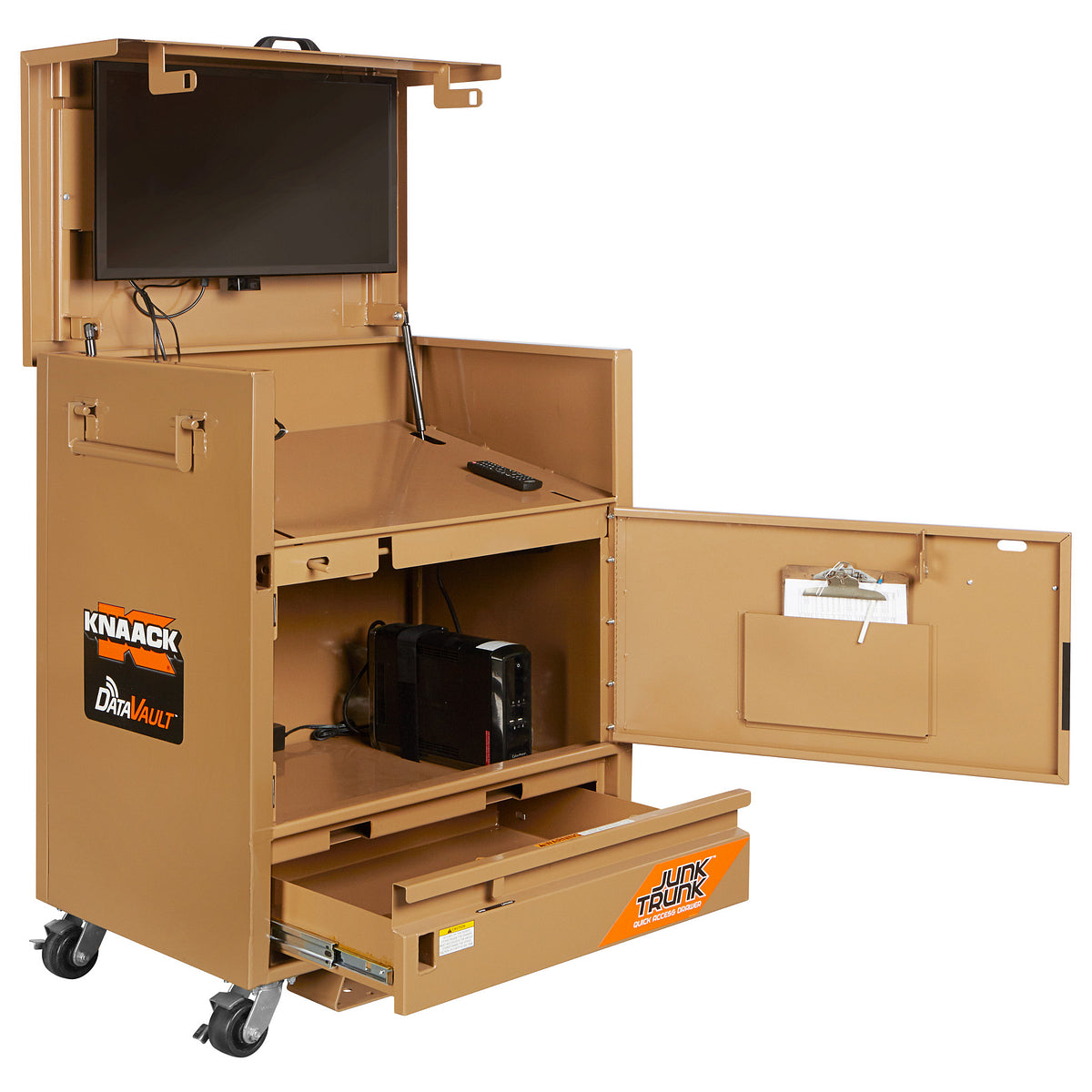 Knaack 118-M-KL DataVault mobile digital plan station, open empty
