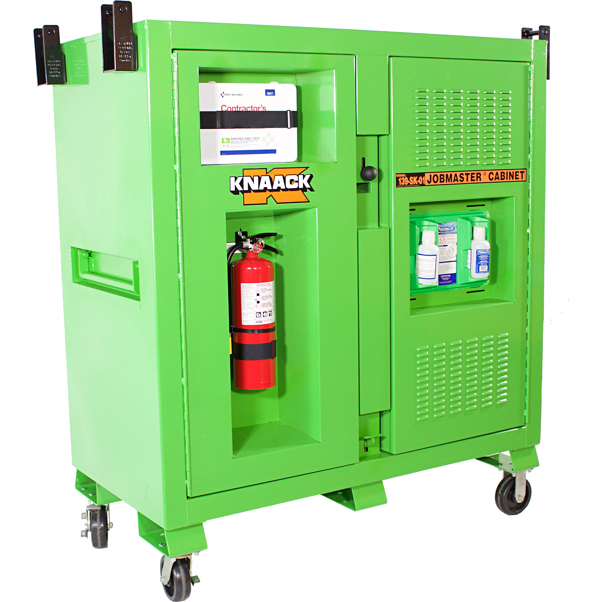 Knaack 139-SK Safety Kage cabinet 59.4 cu ft, angle view