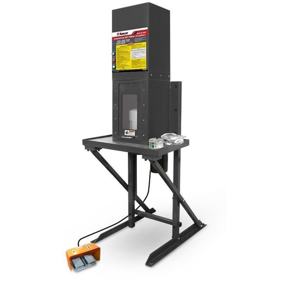 BendPak Ranger RP-50FC-E Oil Filter Crusher, 25-Ton, Three Phase