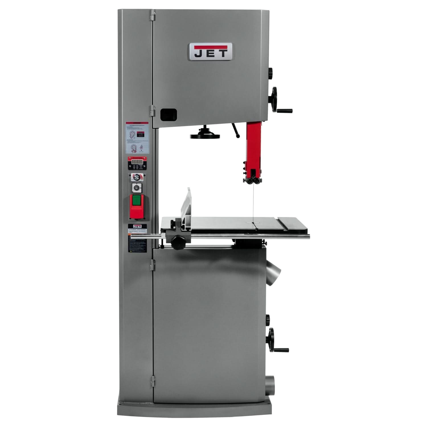 JET VBS-18MWEVS 18 inch metal wood EVS bandsaw, front view