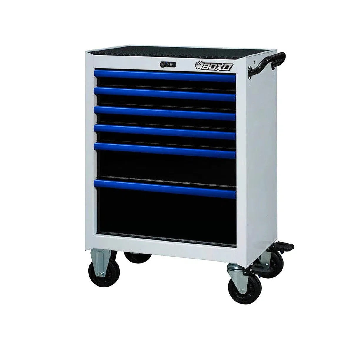 BOXO Pro Series 26-inch 6-drawer roll cabinet gloss white