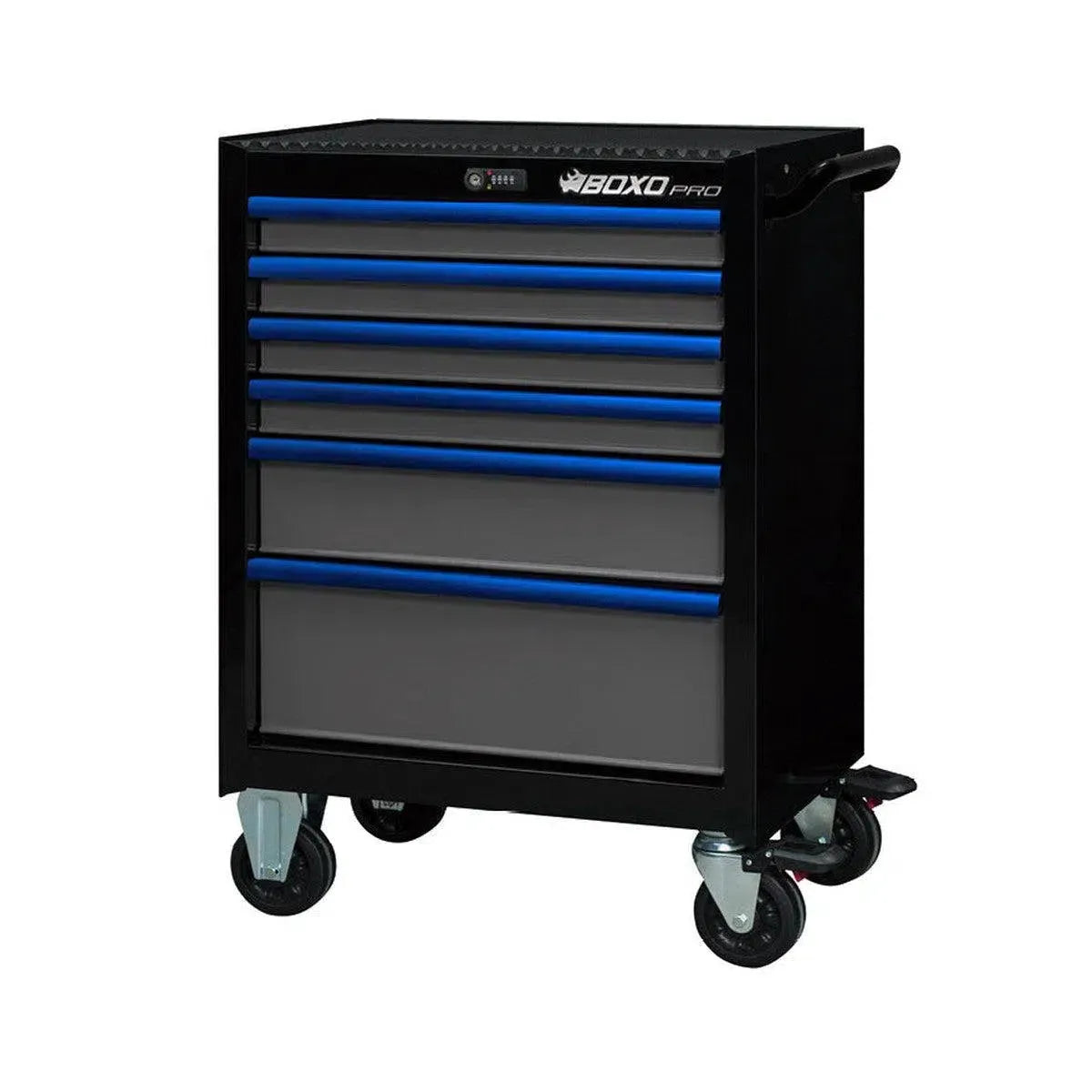 BOXO Pro Series 26-inch 6-drawer roll cabinet gloss black