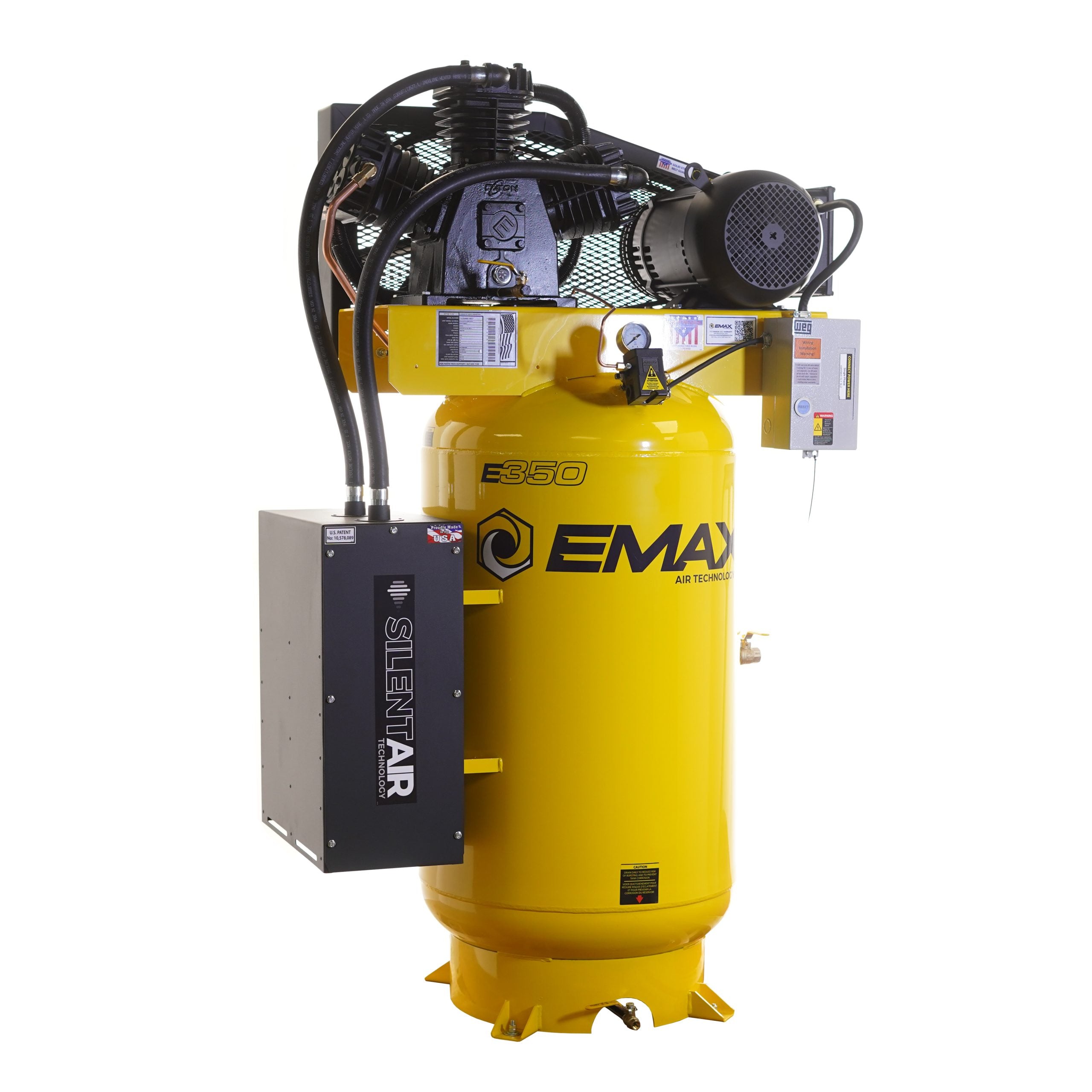 EMAX ESL07V080Z1 Max Flow 7.5 HP 80-gallon air compressor front three-quarter view
