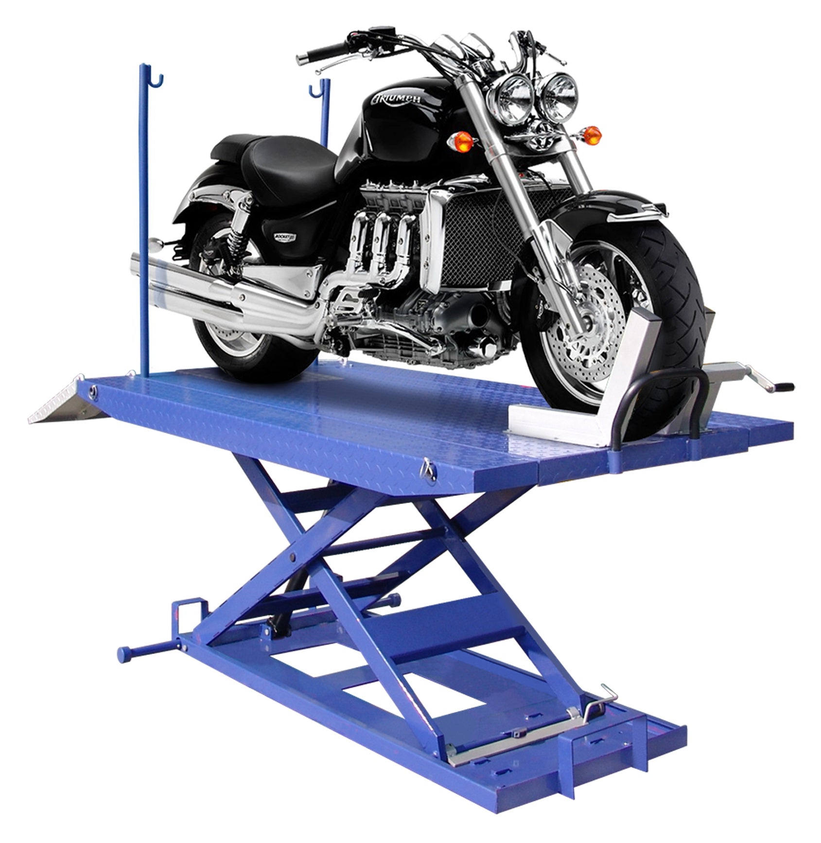 Tuxedo M-1500C-HR 1,500 lb high rise motorcycle lift with bike