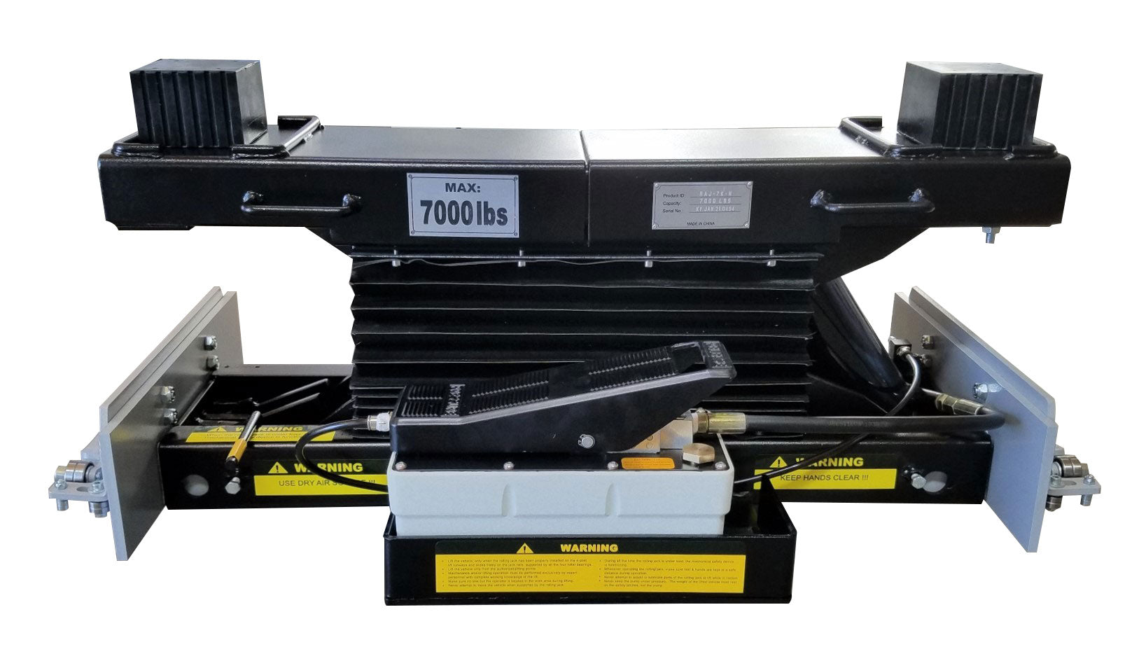 Tuxedo iDEAL RAJ-7K-H 7,000 lb Rolling Air Jack, High Mount