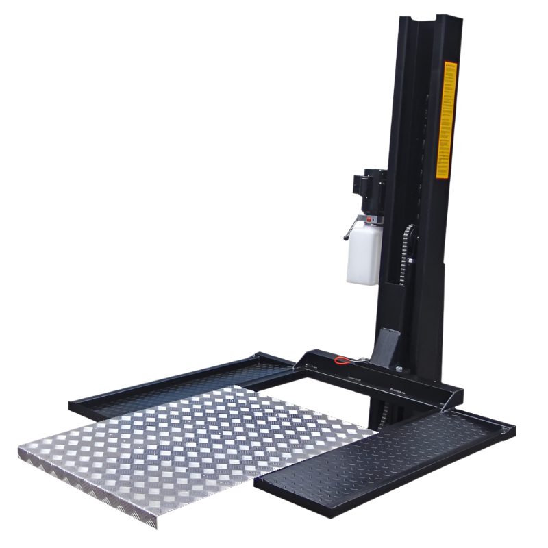 iDEAL SC-2K single post platform storage lift with ramp