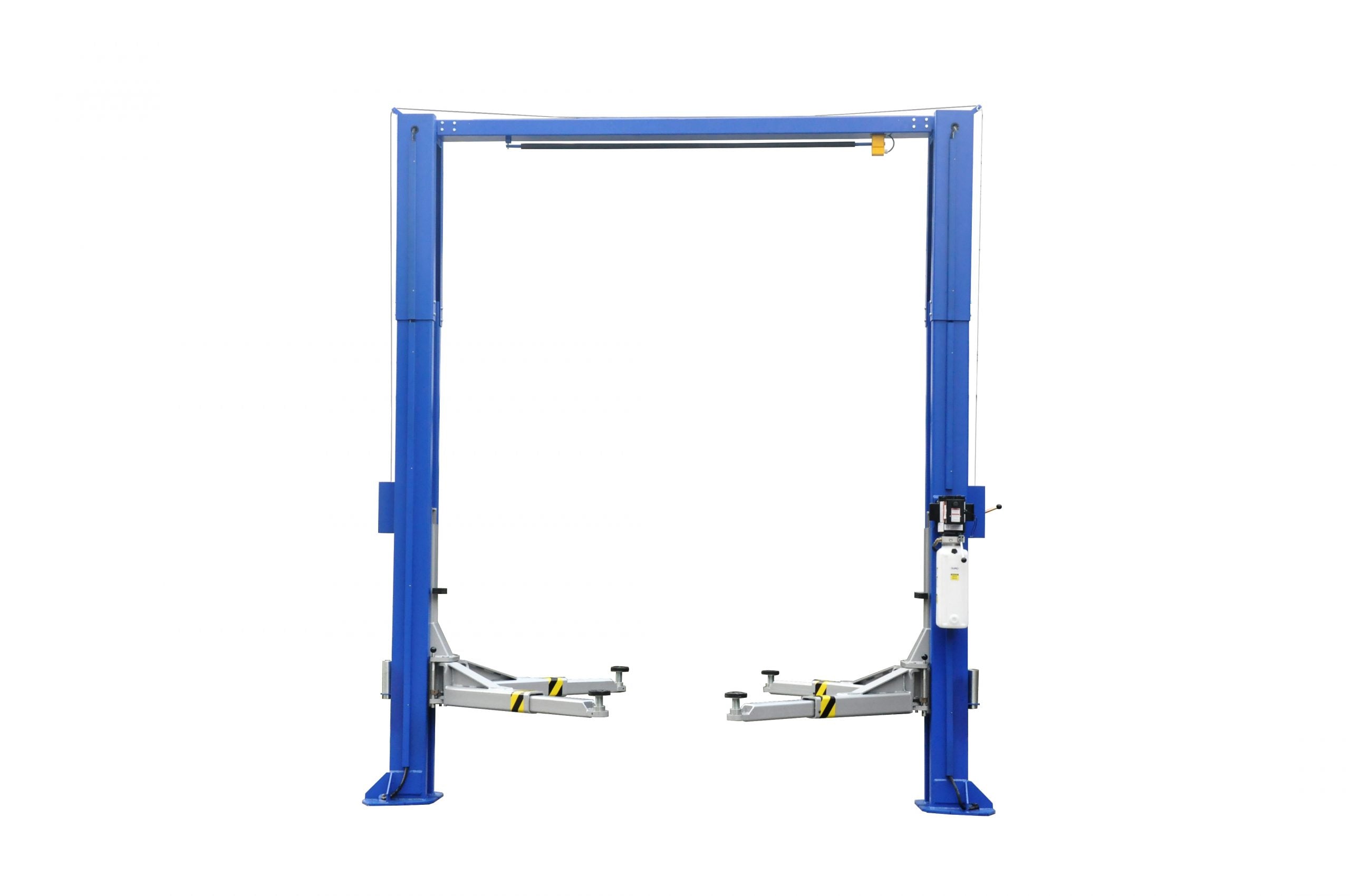 iDEAL TP12KSC-DX two-post clear floor lift, front view