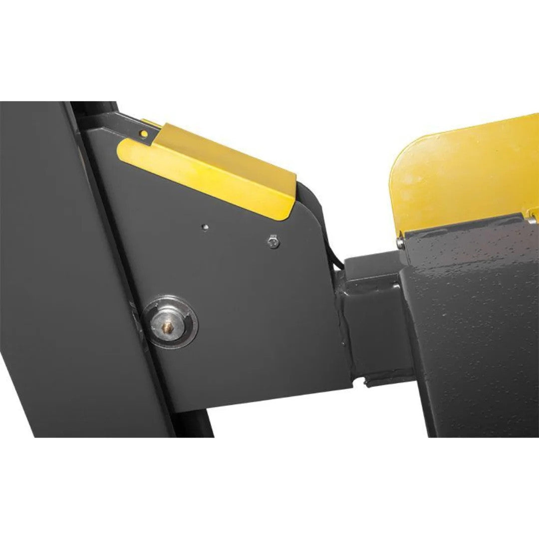 BendPak HD-7W four-post lift, secondary lock mechanism detail