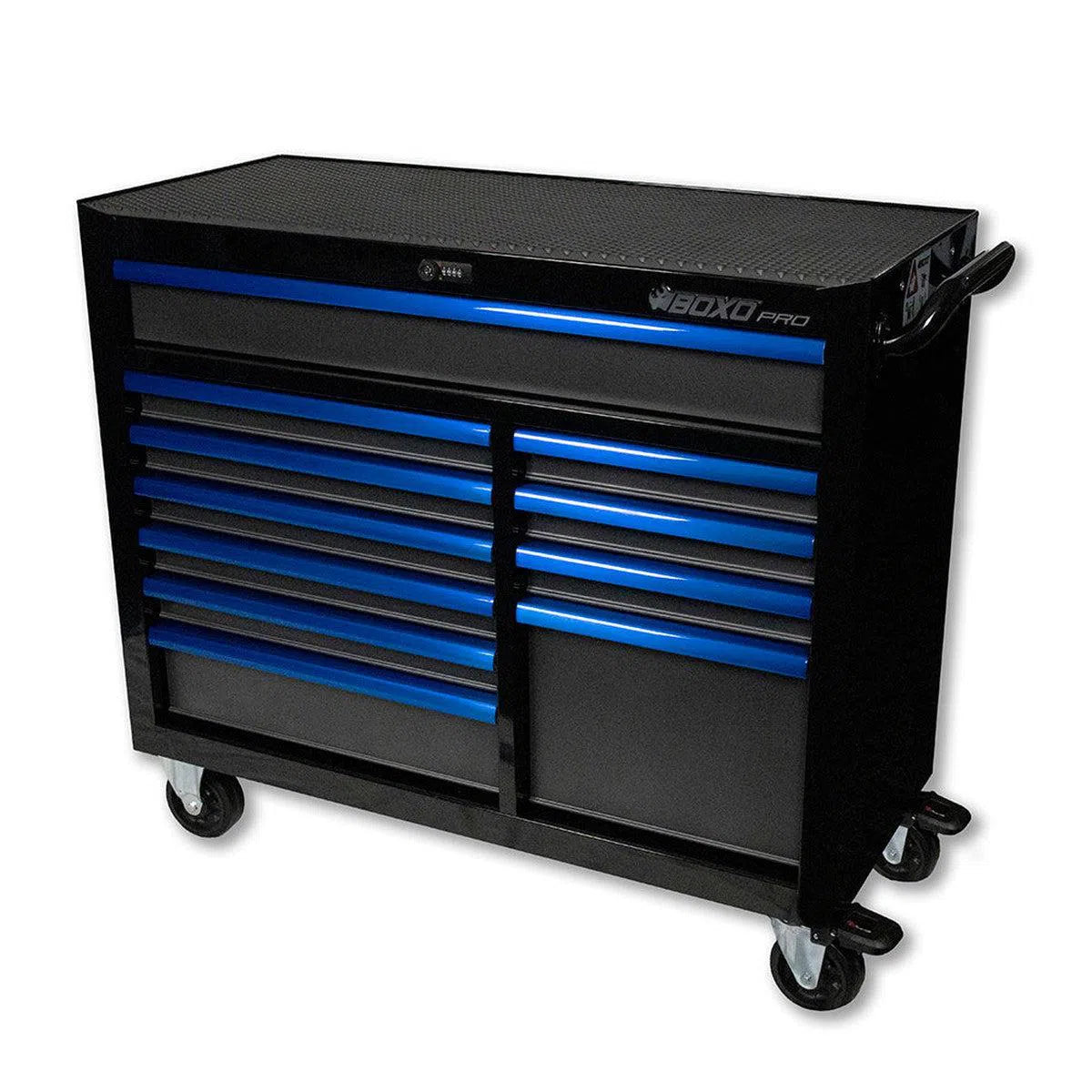 BOXO Pro Series 45-inch 11-drawer roll cabinet gloss black