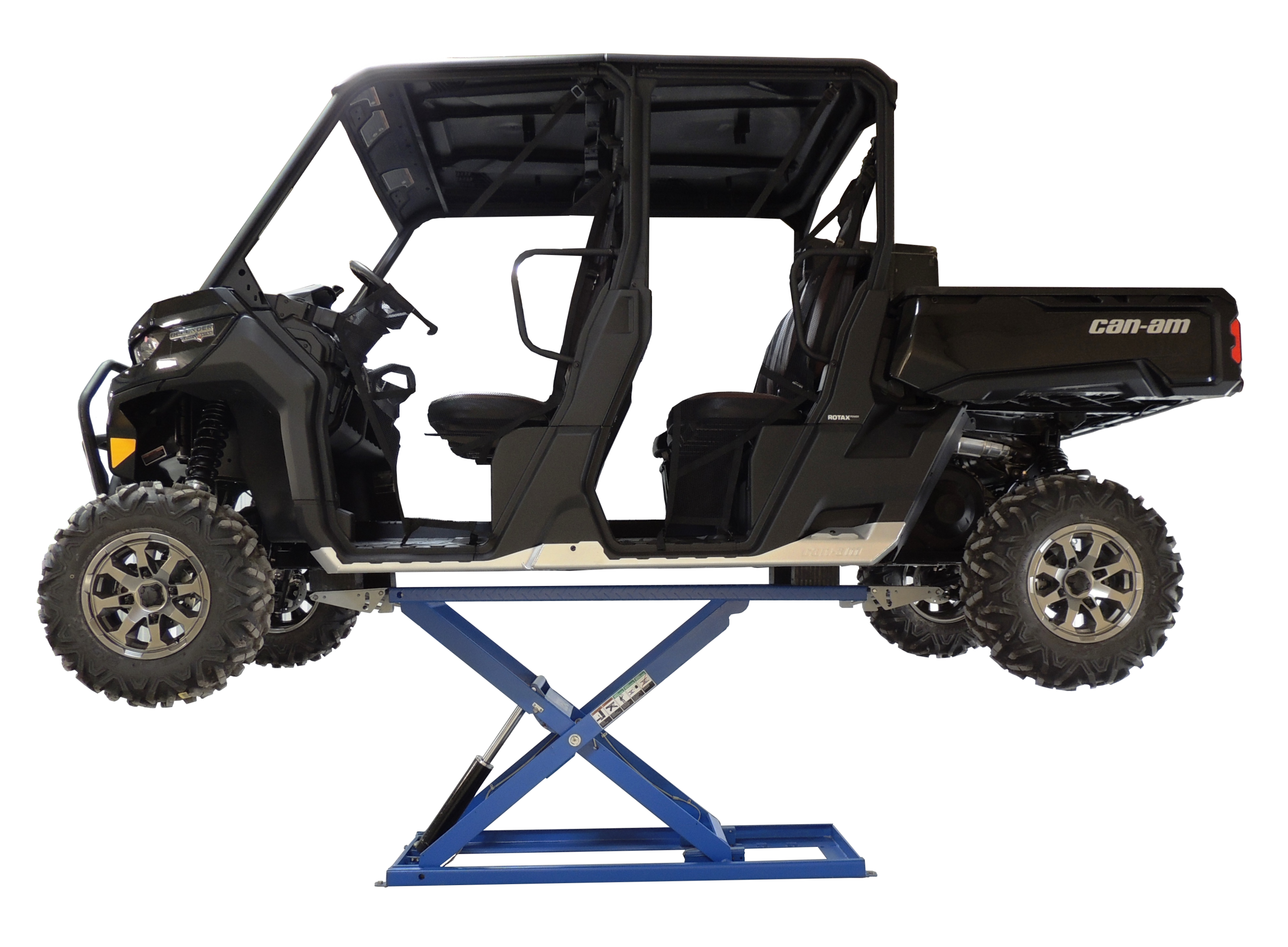 iDEAL UF-2500EH-X frame lift raising a large UTV
