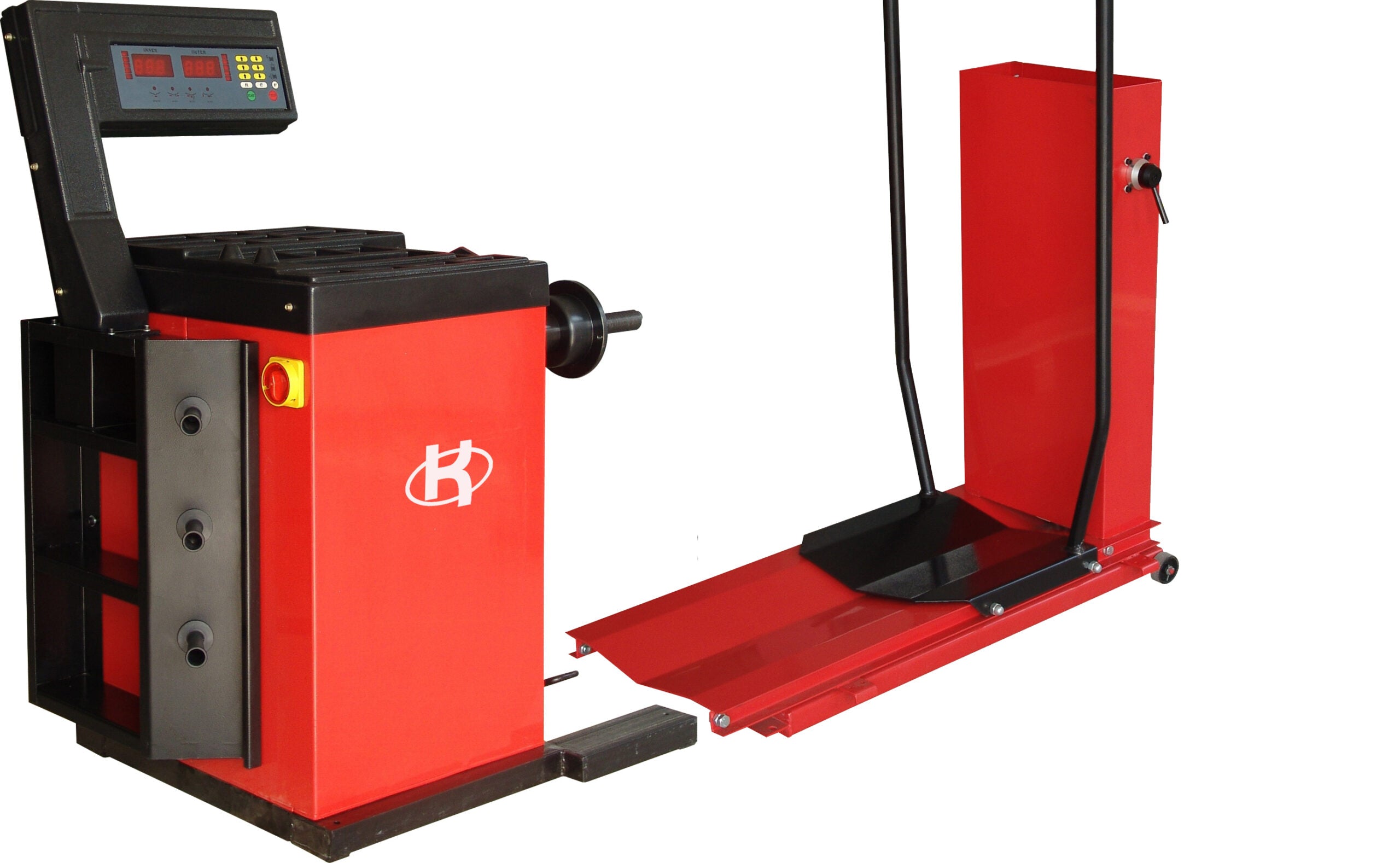 Tuxedo WB-448 truck wheel balancer side view