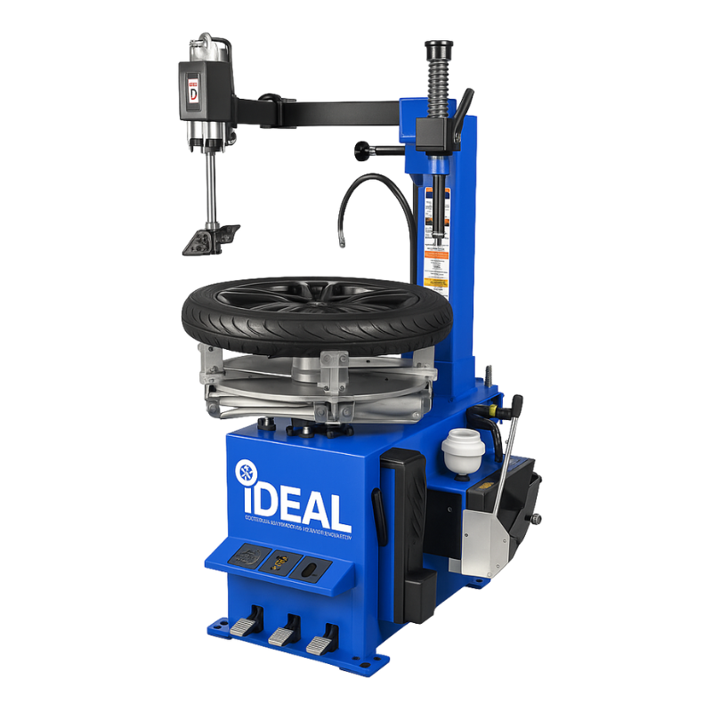 iDEAL TC-400M-B-PL230-K tire changer with assist arm and wheel