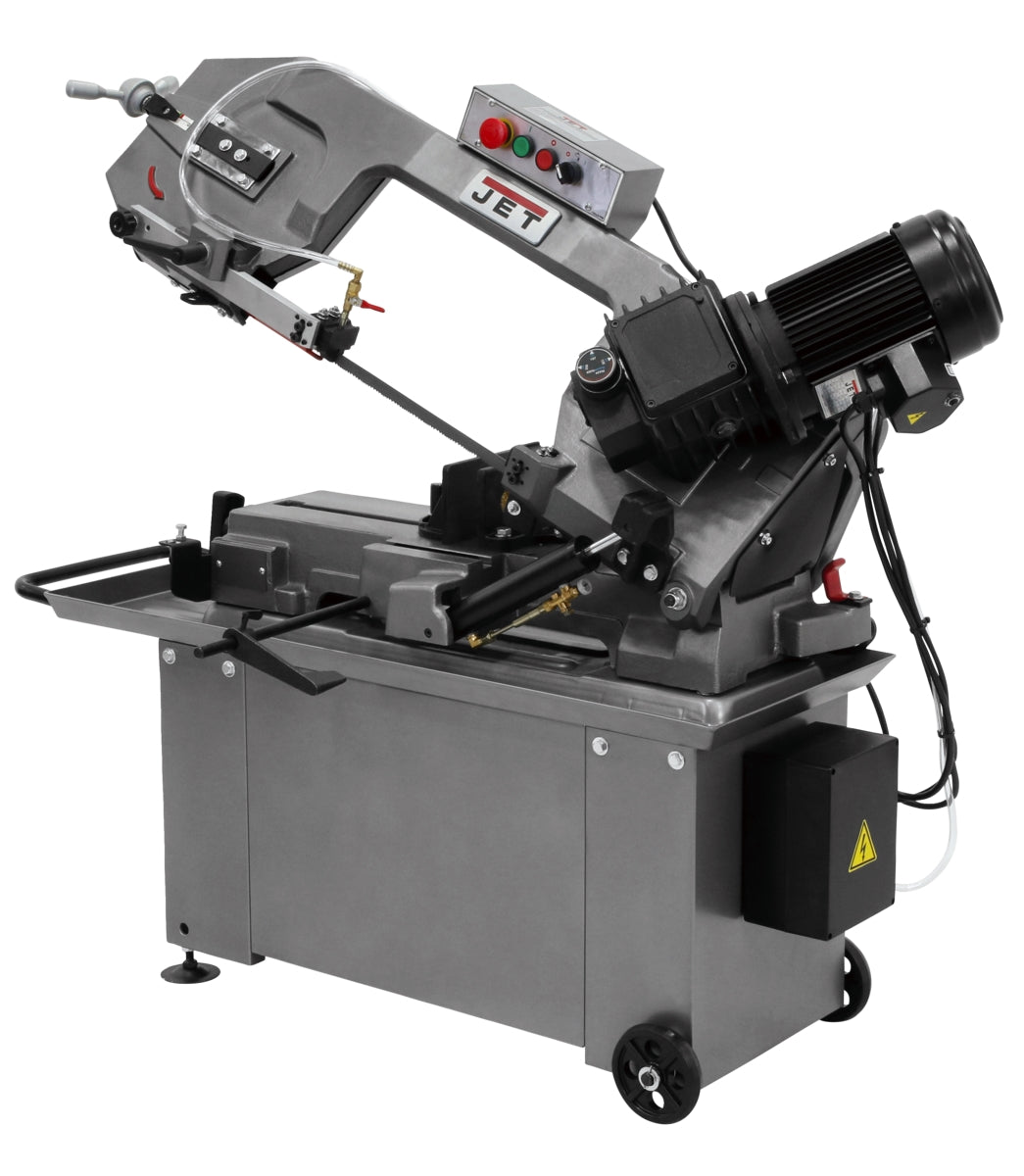 JET HBS-814GH horizontal geared head bandsaw, angled view