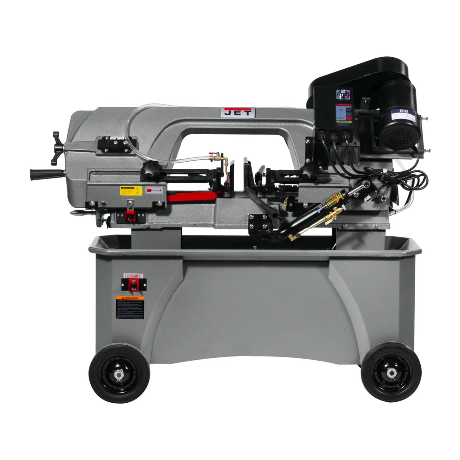 JET HVBS-712DV variable speed horizontal vertical bandsaw, side view