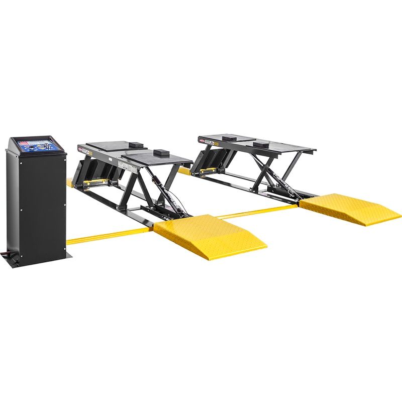 BendPak P-9000LT low-rise open-center pit-style lift, 9,000 lb capacity