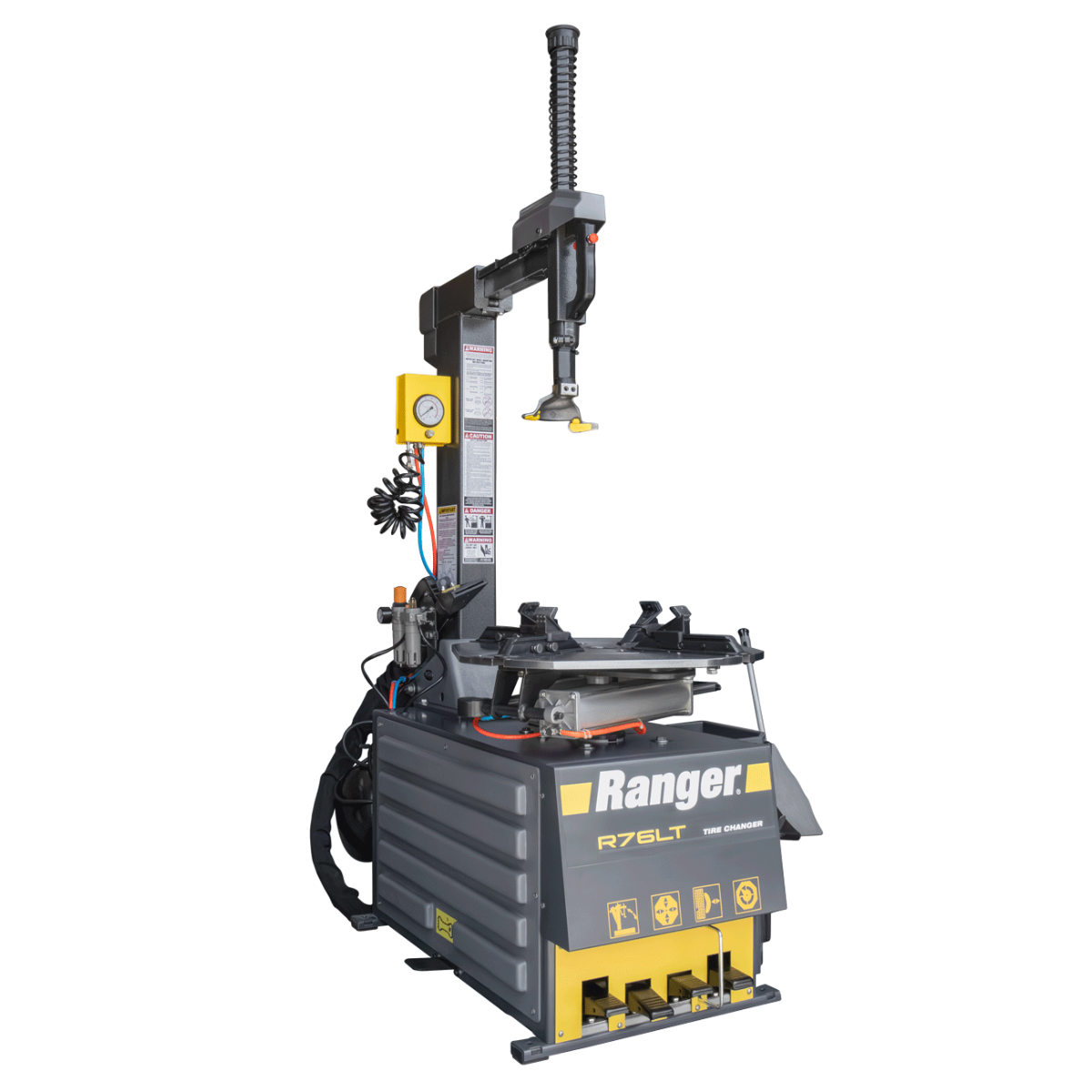 Ranger R76LT tire changer, left 3/4 view