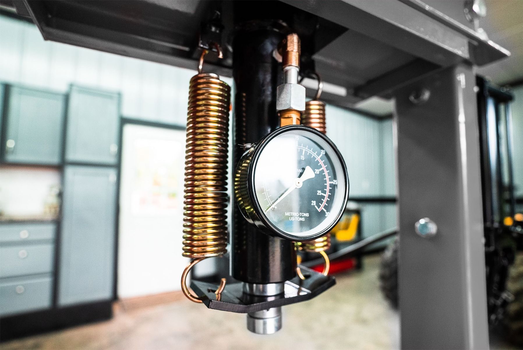 Ranger RP-20HD shop press pressure gauge and cylinder